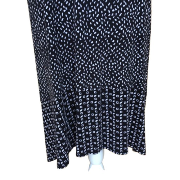 Blue Illusion Mix Prints Short Sleeve Jersey Dress - Picture 5 of 8